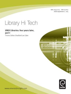 cover image of Library Hi-Tech, Volume 23, Issue 1